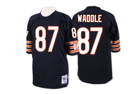 Chicago Bears Premier Navy Blue Men Tom Waddle Home Jersey NFL Football #87 Throwback
